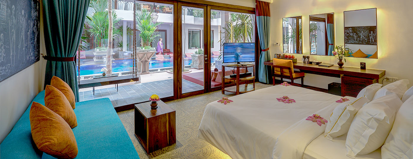 Golden Temple Retreat - Siem Reap Hotel Luxury Double Pool Access Room